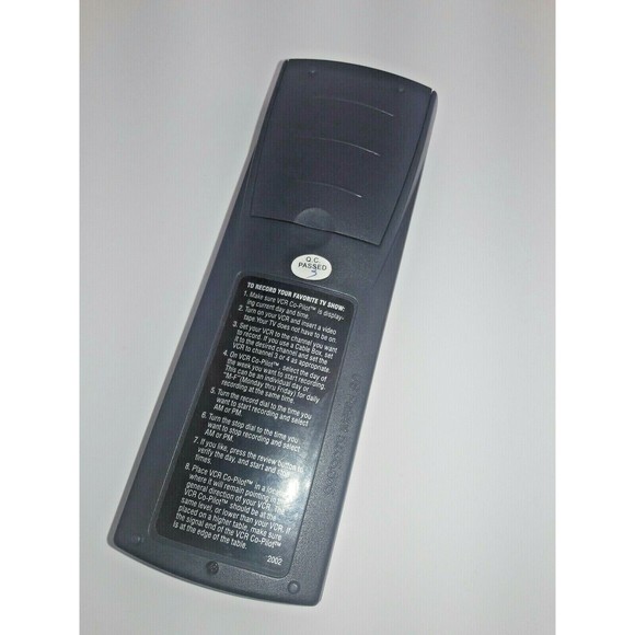 VCR CO-PILOT VCR Programming Remote Control Works On All VCRS Recorder 1998 - Picture 2 of 3